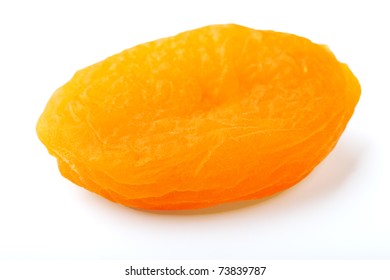 Dried Apricot Isolated On A White Background