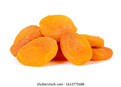 Dried apricots isolated on white background. Healthy food. Fruit.