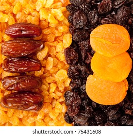 Dried Apricots, Raisins And  Dates