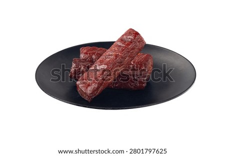 Dried beef jerky, beef strips