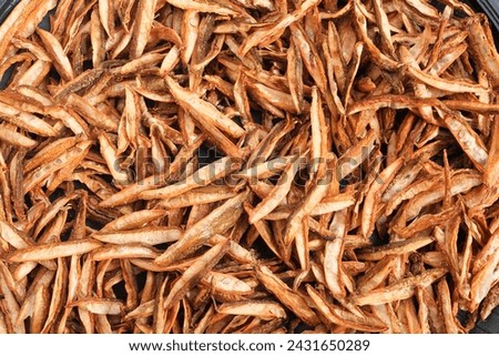 Dried camias, kamias or Averrhoa bilimbi. Asian and Philippine souring food ingredient.