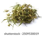 Dried cannabis for medicinal purposes isolated on a white background