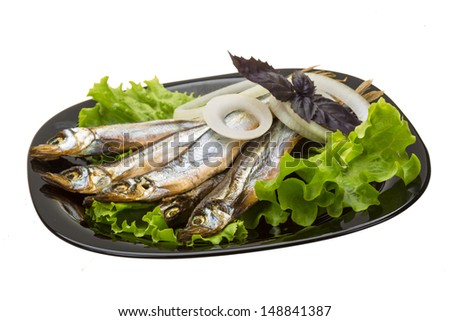 Dried Capelin studio macro shoot