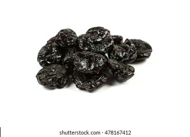 Dried Cherries Isolated On White Background
