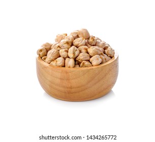 Dried Chickpeas On White Background