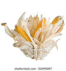 Dried Corn White Background