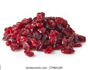 Dried cranberries isolated on white background - Shutterstock ID 179801369