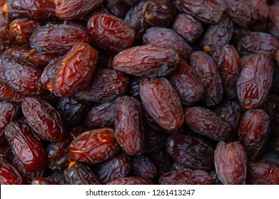 Dried date fruits background - Shutterstock ID 1261413247