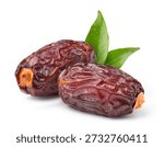 Dried dates fruit isolated on white.