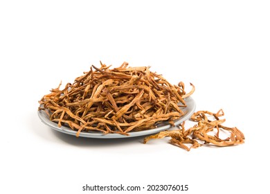 Dried Day Lily Isolated On White Background