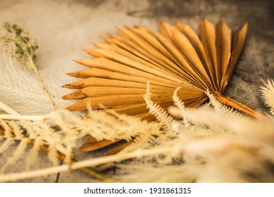 Dried Floral Arrangement With Thistle And Fern