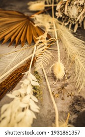 Dried Floral Arrangement With Thistle And Fern