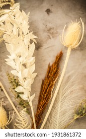 Dried Floral Arrangement With Thistle And Fern