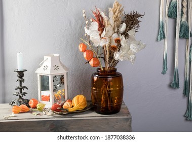 Dried Flower Bouquet, Arrangement Full Autumn Decor