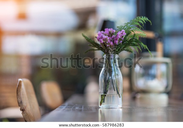 Dried Flower Vase On Wooden Table Stock Photo Edit Now 587986283