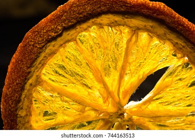 Dried fruit slice orange macro