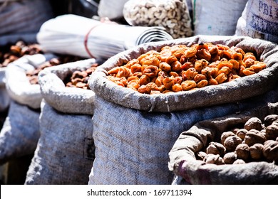 Dried Fruits In Local Leh Market, India. 