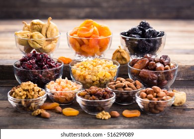 Dried Fruits And Nuts In The Bowl