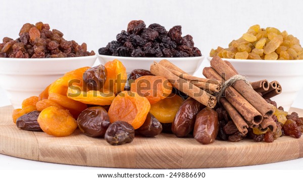 Dried Fruits Sweet Raisins Dates Stock Photo (Edit Now) 249886690