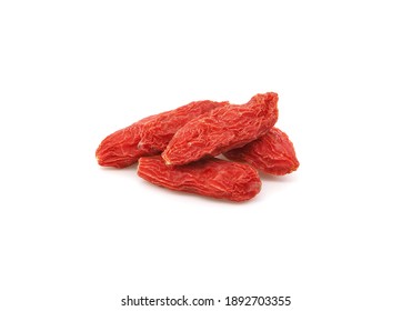 Dried Goji Berries Isolated On White