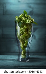 Dried Hops In A Glass