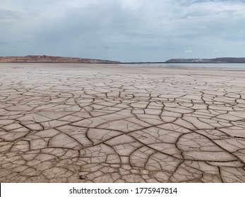 
Dried Industrial Cracked Earth Lake Bottom