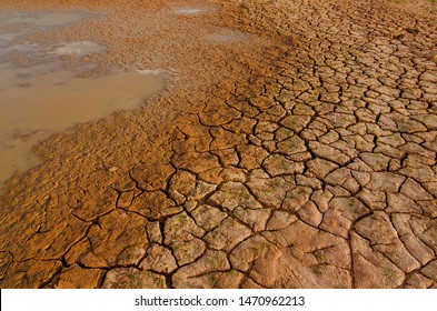 Dried lake and river on summer, Water crisis at thailand and Climate change or drought concept. - Shutterstock ID 1470962213