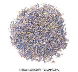 Dried Lavender On A White Background