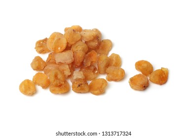 Dried longan isolated on white background