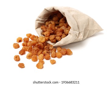 dried longan on white background