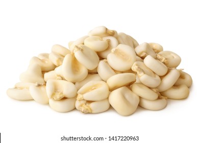 Dried Maize Mote On White Background