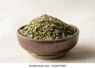 Dried Marjoram In A Bowl