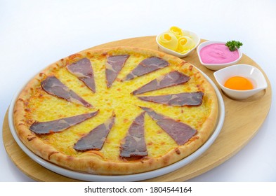 Dried Meat Cheese Turkish Traditional Cuisine Pitta Pizza