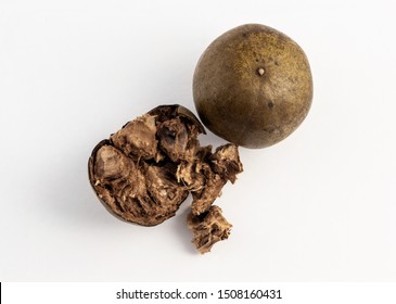 Dried Monk Fruit - Luo Han Guo On White Background