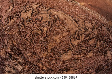 Dried Mud Alluvium At Capitol Reef National Park