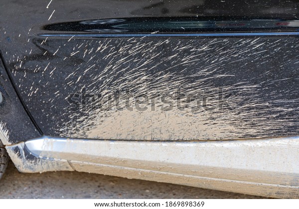 Dried Mud Splash at
Dirty Car Door Side