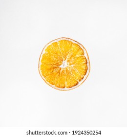 Dried Orange Slice Isolated On White