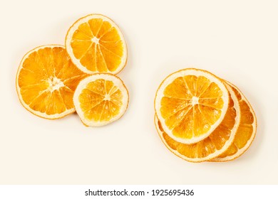 Dried Orange Slice On A White Background