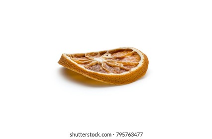 Dried Orange Slices Isolated On White