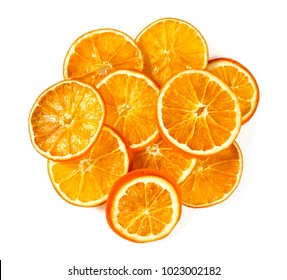 Dried Oranges Isolated On White