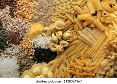 Dried Pasta Rice Seeds Grains Varieties