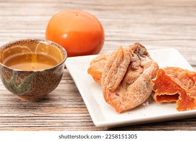 Dried persimmons dried Japanese traditional astringent persimmons - Powered by Shutterstock