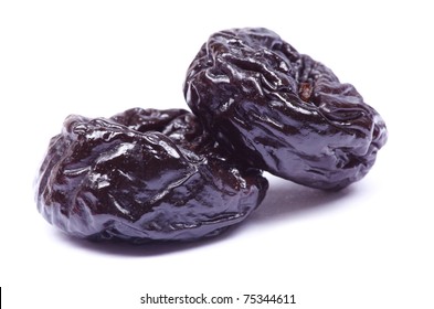 Dried Plum On A White Background