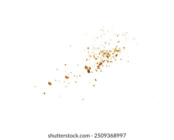 Dried red chili powder flying. Grainy scatterings of spicy burst . Splashes of red pepper powder.Overlay effect chilli or paprika spice splatters. - Powered by Shutterstock