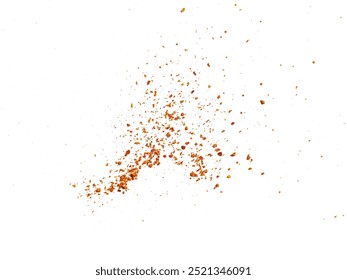 Dried red chili powder flying. Grainy scatterings of spicy burst . Splashes of red pepper powder.Overlay effect chilli or paprika spice splatters. - Powered by Shutterstock