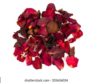 Dried Red Rose Petals