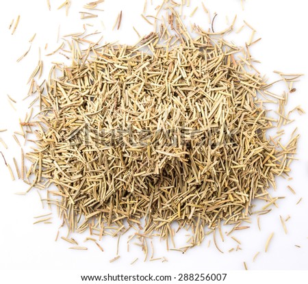 dried rosemary herb leaves over white stock photo edit now