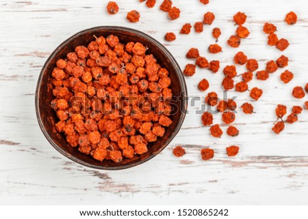 Similar – Rowan berry. Mountain ash. Summer tree. Berry background.