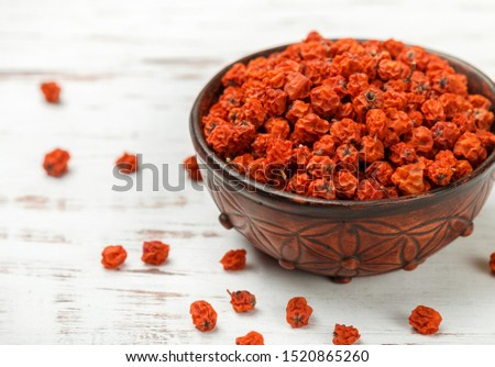 Similar – Rowan berry. Mountain ash. Summer tree. Berry background.