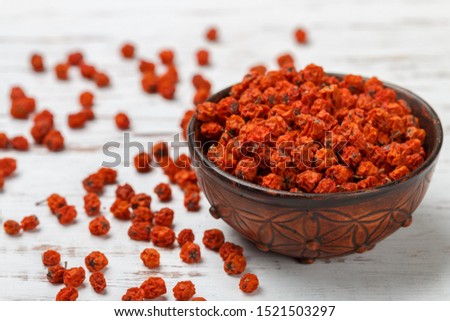 Similar – Rowan berry. Mountain ash. Summer tree. Berry background.